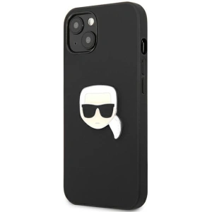 Hurtownia GSM - Case Karl Lagerfeld KLHCP13SPKMK Apple iPhone 13 mini schwarz/black hardcase Leder Ikonik Karl`s Head Metal - KLD733BLK - {ean13} - Hurt