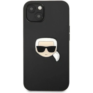 Hurtownia GSM - Case Karl Lagerfeld KLHCP13SPKMK Apple iPhone 13 mini schwarz/black hardcase Leder Ikonik Karl`s Head Metal - KLD733BLK - {ean13} - Hurt