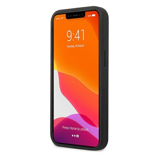 Etui Karl Lagerfeld KLHCP13SPKMK Apple iPhone 13 mini czarny/black hardcase Leather Ikonik Karl`s Head Metal