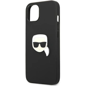 Hurtownia GSM - Case Karl Lagerfeld KLHCP13SPKMK Apple iPhone 13 mini schwarz/black hardcase Leder Ikonik Karl`s Head Metal - KLD733BLK - {ean13} - Hurt