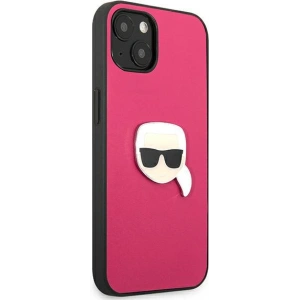 Hurtownia GSM - Case Karl Lagerfeld KLHCP13SPKMP Apple iPhone 13 mini rosa/pink Hardcase Leder Ikonik Karl's Kopf Metall - KLD734PNK - {ean13} - Hurt