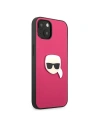 Hurtownia GSM - Etui Karl Lagerfeld KLHCP13SPKMP Apple iPhone 13 mini różowy/pink hardcase Leather Ikonik Karl`s Head Metal - KLD734PNK - {ean13} - Hurt