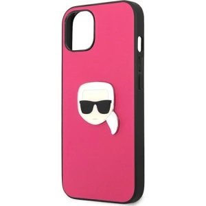 Hurtownia GSM - Case Karl Lagerfeld KLHCP13SPKMP Apple iPhone 13 mini rosa/pink Hardcase Leder Ikonik Karl's Kopf Metall - KLD734PNK - {ean13} - Hurt