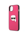 Hurtownia GSM - Etui Karl Lagerfeld KLHCP13SPKMP Apple iPhone 13 mini różowy/pink hardcase Leather Ikonik Karl`s Head Metal - KLD734PNK - {ean13} - Hurt