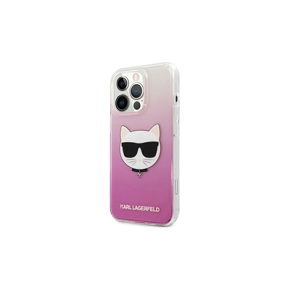 Wholesale Karl Lagerfeld KLHCP13XCTRP Apple iPhone 13 Pro Max hardcase pink Choupette Head - KLD736PNK - {ean13} - Hurt
