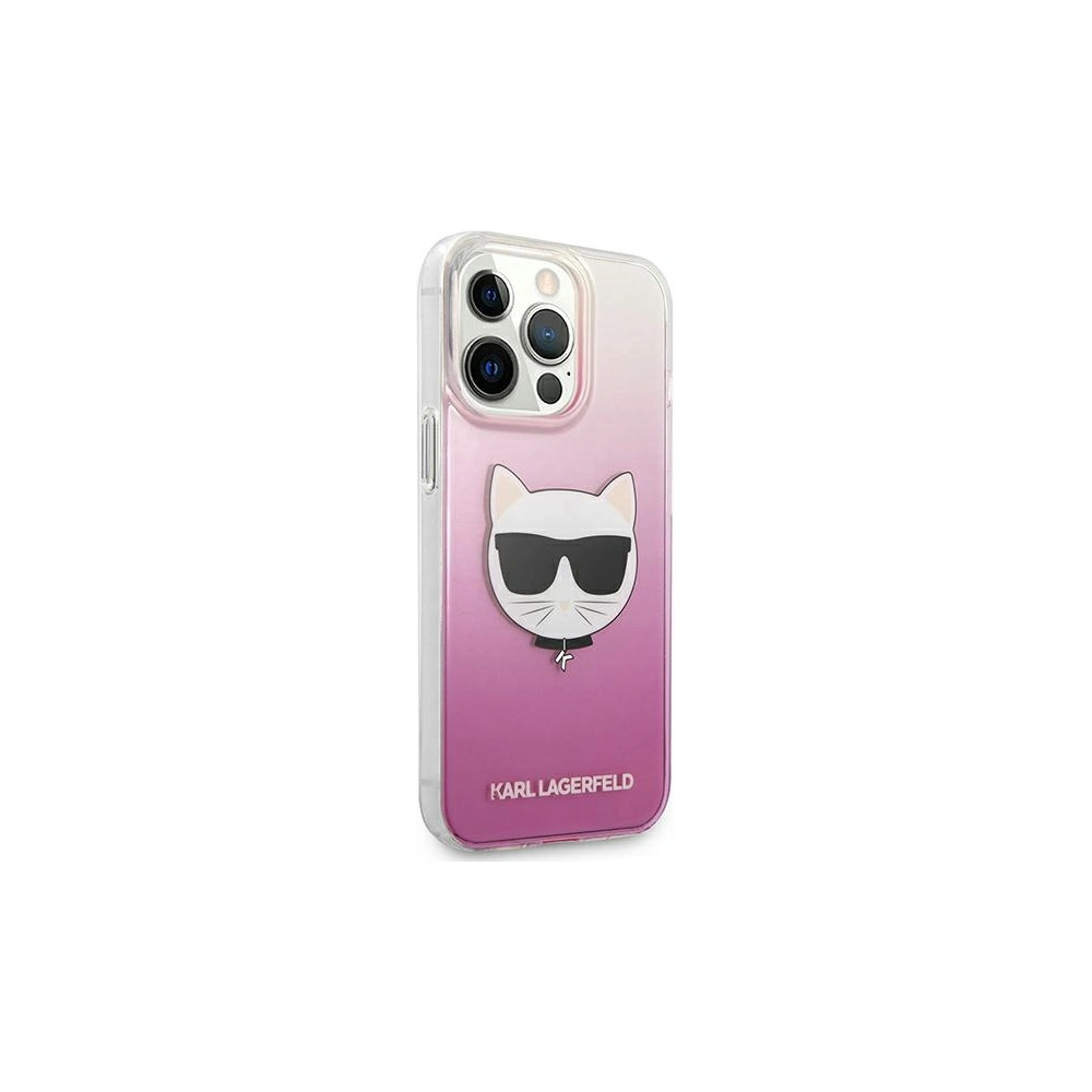 Wholesale Karl Lagerfeld KLHCP13XCTRP Apple iPhone 13 Pro Max hardcase pink Choupette Head - KLD736PNK - {ean13} - Hurt