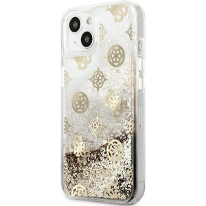 Hurtownia GSM - Case Guess GUHCP13SLGPEGO Apple iPhone 13 mini gold/hartschale Peony Liquid Glitter - GUE1381GLD - {ean13} - Hurt