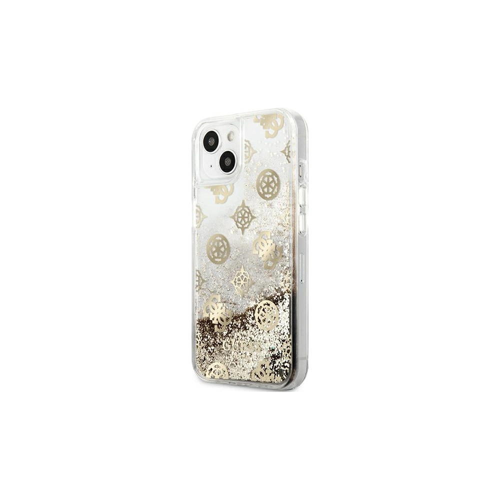 Hurtownia GSM - Etui Guess GUHCP13SLGPEGO Apple iPhone 13 mini złoty/gold hardcase Peony Liquid Glitter - GUE1381GLD - {ean13} - Hurt