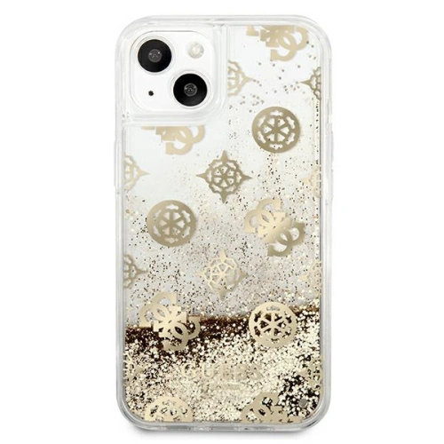 Etui Guess GUHCP13SLGPEGO Apple iPhone 13 mini złoty/gold hardcase Peony Liquid Glitter