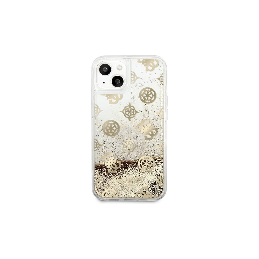 Hurtownia GSM - Etui Guess GUHCP13SLGPEGO Apple iPhone 13 mini złoty/gold hardcase Peony Liquid Glitter - GUE1381GLD - {ean13} - Hurt