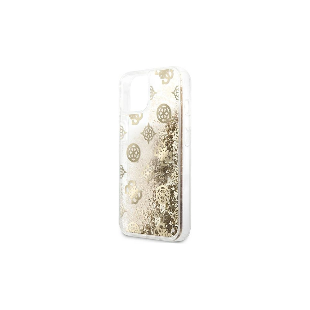 Hurtownia GSM - Etui Guess GUHCP13SLGPEGO Apple iPhone 13 mini złoty/gold hardcase Peony Liquid Glitter - GUE1381GLD - {ean13} - Hurt