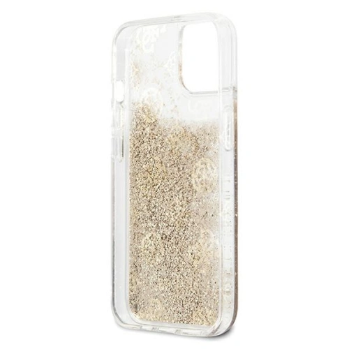 Etui Guess GUHCP13SLGPEGO Apple iPhone 13 mini złoty/gold hardcase Peony Liquid Glitter