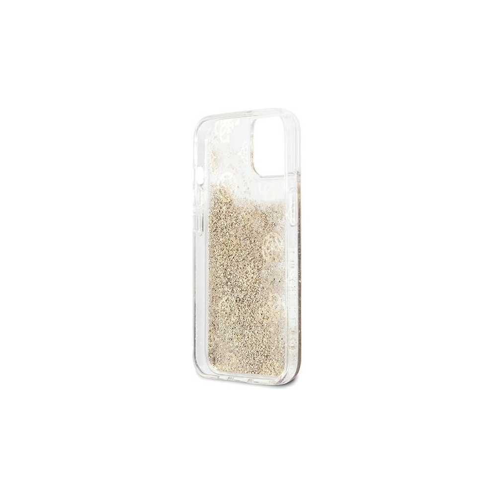 Hurtownia GSM - Etui Guess GUHCP13SLGPEGO Apple iPhone 13 mini złoty/gold hardcase Peony Liquid Glitter - GUE1381GLD - {ean13} - Hurt