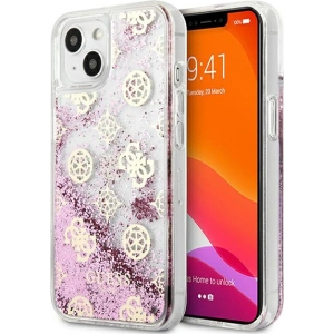 Hurtownia GSM - Case Guess GUHCP13SLGPEPI Apple iPhone 13 mini rosa/pink Hardcase Peony Liquid Glitter - GUE1382PNK - {ean13} - Hurt