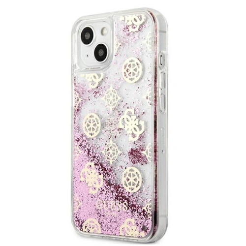 Etui Guess GUHCP13SLGPEPI Apple iPhone 13 mini różowy/pink hardcase Peony Liquid Glitter