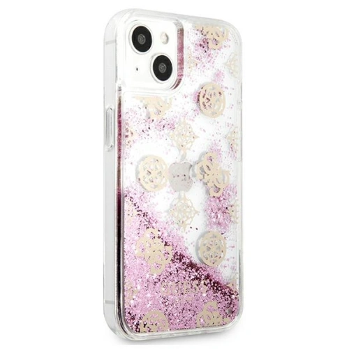Etui Guess GUHCP13SLGPEPI Apple iPhone 13 mini różowy/pink hardcase Peony Liquid Glitter