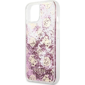 Hurtownia GSM - Case Guess GUHCP13SLGPEPI Apple iPhone 13 mini rosa/pink Hardcase Peony Liquid Glitter - GUE1382PNK - {ean13} - Hurt