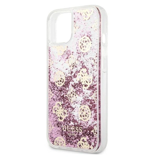 Etui Guess GUHCP13SLGPEPI Apple iPhone 13 mini różowy/pink hardcase Peony Liquid Glitter