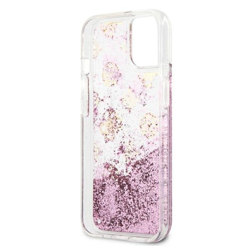 Etui Guess GUHCP13SLGPEPI Apple iPhone 13 mini różowy/pink hardcase Peony Liquid Glitter
