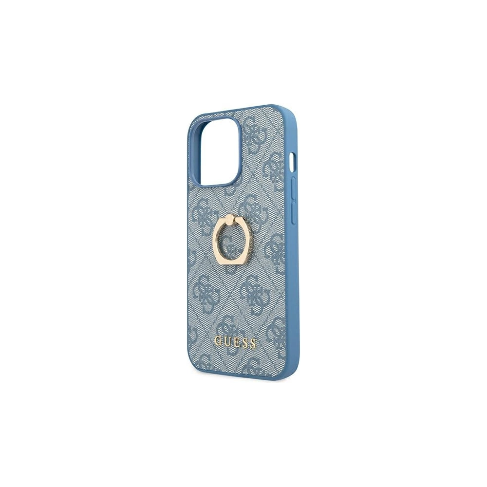 Wholesale Guess GUHCP13X4GMRBL Apple iPhone 13 Pro Max blue hardcase 4G with ring stand - GUE1385BLU - {ean13} - Hurt