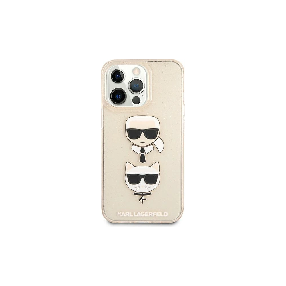 Hurtownia GSM - Case Karl Lagerfeld KLHCP13XKCTUGLGO Apple iPhone 13 Pro Max gold/hartschale Glitter Karl`s & Choupette - KLD737GLD - {ean13} - Hurt