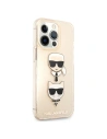 Hurtownia GSM - Case Karl Lagerfeld KLHCP13XKCTUGLGO Apple iPhone 13 Pro Max gold/hartschale Glitter Karl`s & Choupette - KLD737GLD - {ean13} - Hurt