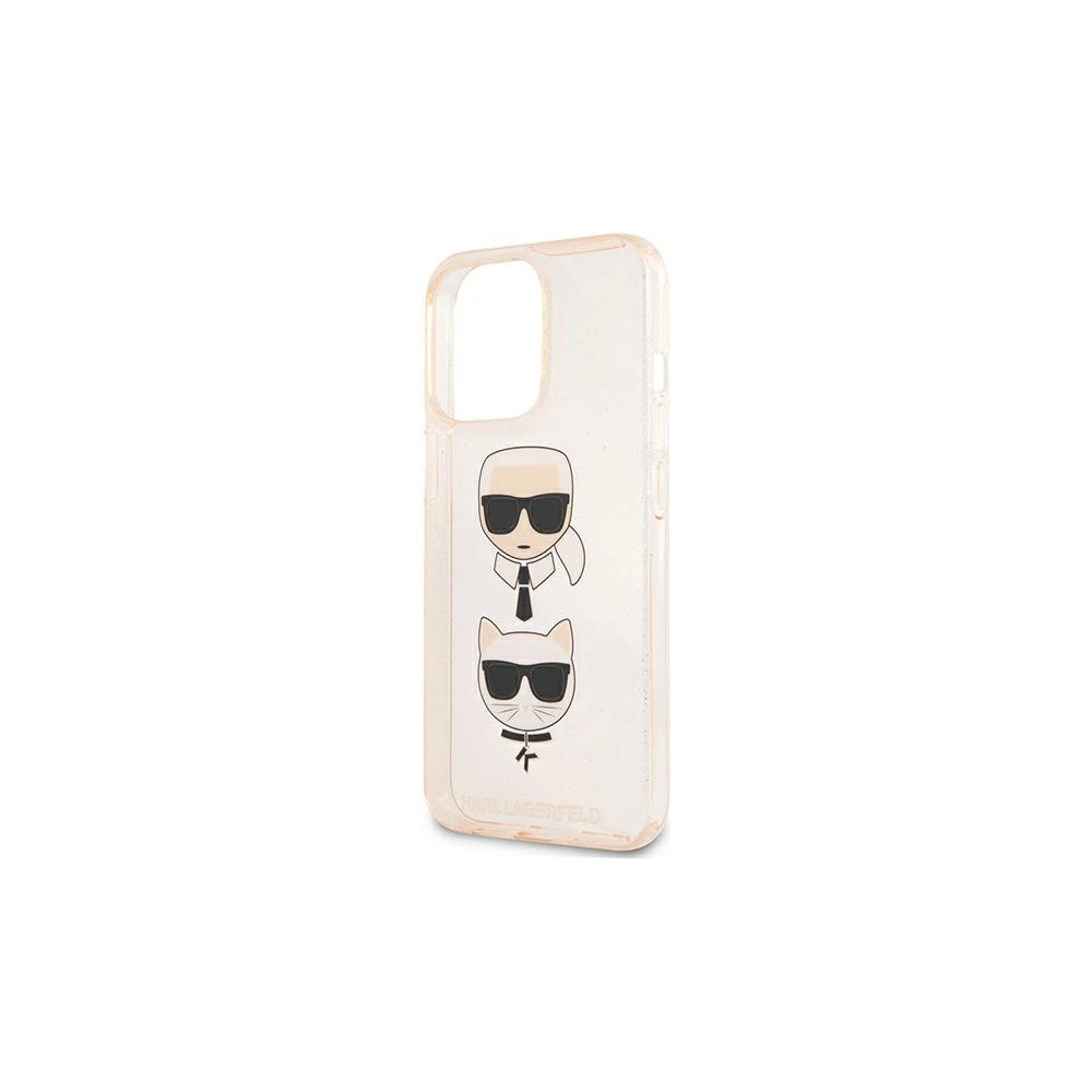 Hurtownia GSM - Case Karl Lagerfeld KLHCP13XKCTUGLGO Apple iPhone 13 Pro Max gold/hartschale Glitter Karl`s & Choupette - KLD737GLD - {ean13} - Hurt