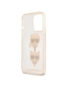 Wholesale Karl Lagerfeld KLHCP13XKCTUGLGO Apple iPhone 13 Pro Max gold hardcase Glitter Karl`s & Choupette - KLD737GLD - {ean13} - Hurt