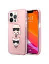 Karl Lagerfeld KLHCP13XKCTUGLP Apple iPhone 13 Pro Max pink hardcase Glitter Karl`s & Choupette
