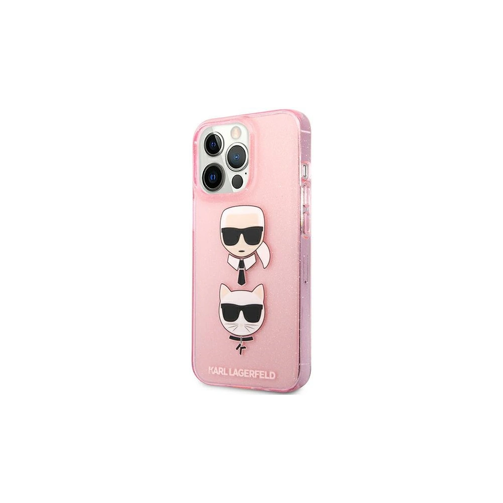 Hurtownia GSM - Etui Karl Lagerfeld KLHCP13XKCTUGLP Apple iPhone 13 Pro Max różowy/pink hardcase Glitter Karl`s & Choupette - KLD738PNK - {ean13} - Hurt