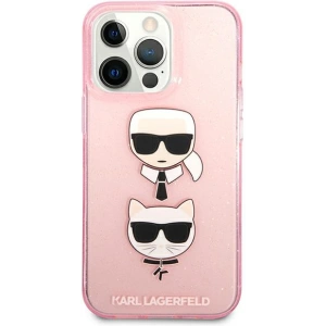 Etui Karl Lagerfeld KLHCP13XKCTUGLP Apple iPhone 13 Pro Max różowy/pink hardcase Glitter Karl`s & Choupette