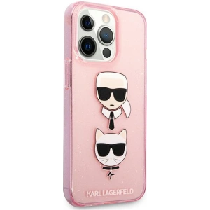 Etui Karl Lagerfeld KLHCP13XKCTUGLP Apple iPhone 13 Pro Max różowy/pink hardcase Glitter Karl`s & Choupette