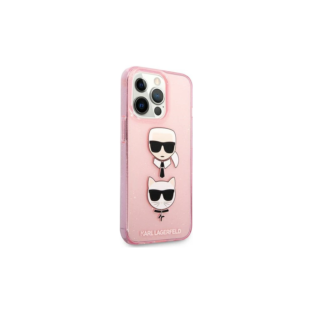 Hurtownia GSM - Etui Karl Lagerfeld KLHCP13XKCTUGLP Apple iPhone 13 Pro Max różowy/pink hardcase Glitter Karl`s & Choupette - KLD738PNK - {ean13} - Hurt