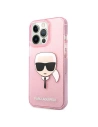 Hurtownia GSM - Etui Karl Lagerfeld KLHCP13XKHTUGLP Apple iPhone 13 Pro Max różowy/pink hardcase Glitter Karl`s Head - KLD740PNK - {ean13} - Hurt