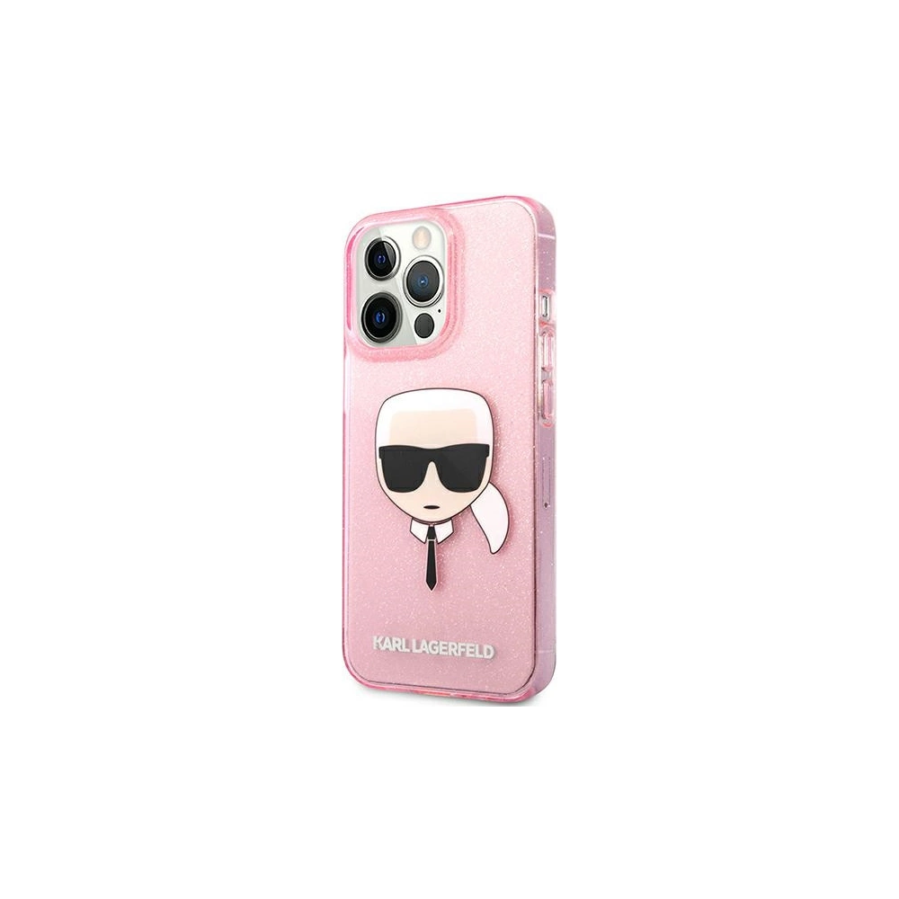 Hurtownia GSM - Etui Karl Lagerfeld KLHCP13XKHTUGLP Apple iPhone 13 Pro Max różowy/pink hardcase Glitter Karl`s Head - KLD740PNK - {ean13} - Hurt
