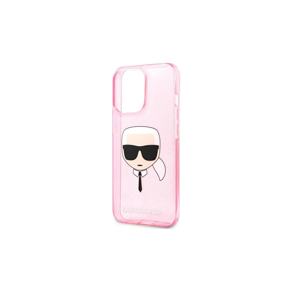 Hurtownia GSM - Etui Karl Lagerfeld KLHCP13XKHTUGLP Apple iPhone 13 Pro Max różowy/pink hardcase Glitter Karl`s Head - KLD740PNK - {ean13} - Hurt