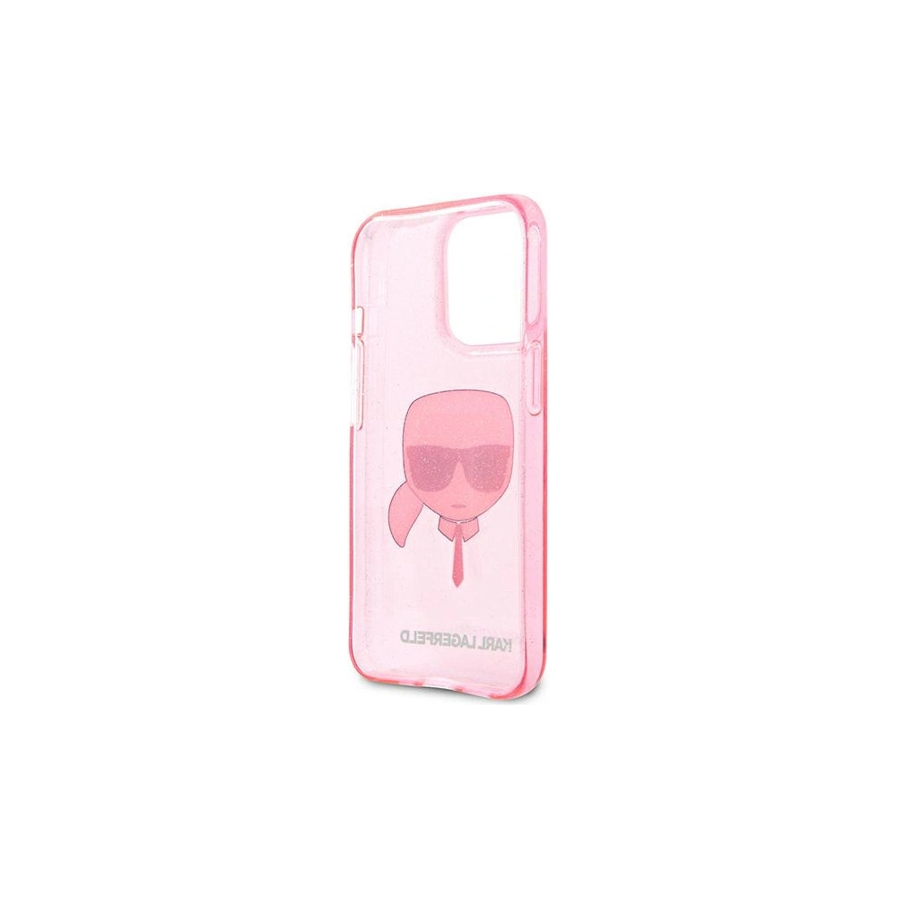 Hurtownia GSM - Etui Karl Lagerfeld KLHCP13XKHTUGLP Apple iPhone 13 Pro Max růžový/pink hardcase Glitter Karl`s Head - KLD740PNK - {ean13} - Hurt