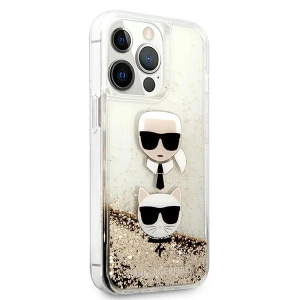 Etui Karl Lagerfeld KLHCP13XKICGLD Apple iPhone 13 Pro Max złoty/gold hardcase Liquid Glitter Karl&Choupette Head