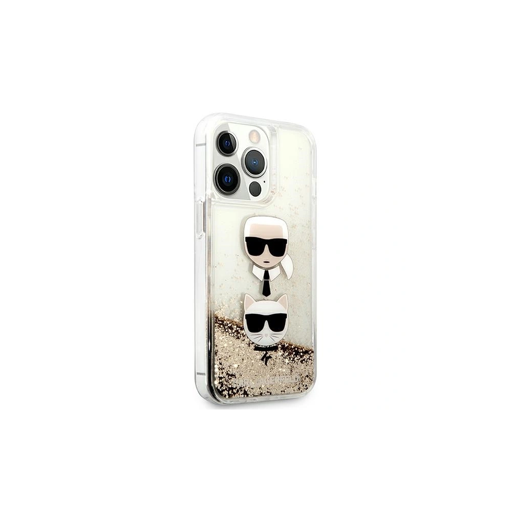Hurtownia GSM - Etui Karl Lagerfeld KLHCP13XKICGLD Apple iPhone 13 Pro Max zlatý/gold hardcase Liquid Glitter Karl&Choupette Head - KLD741GLD - {ean13} - Hurt