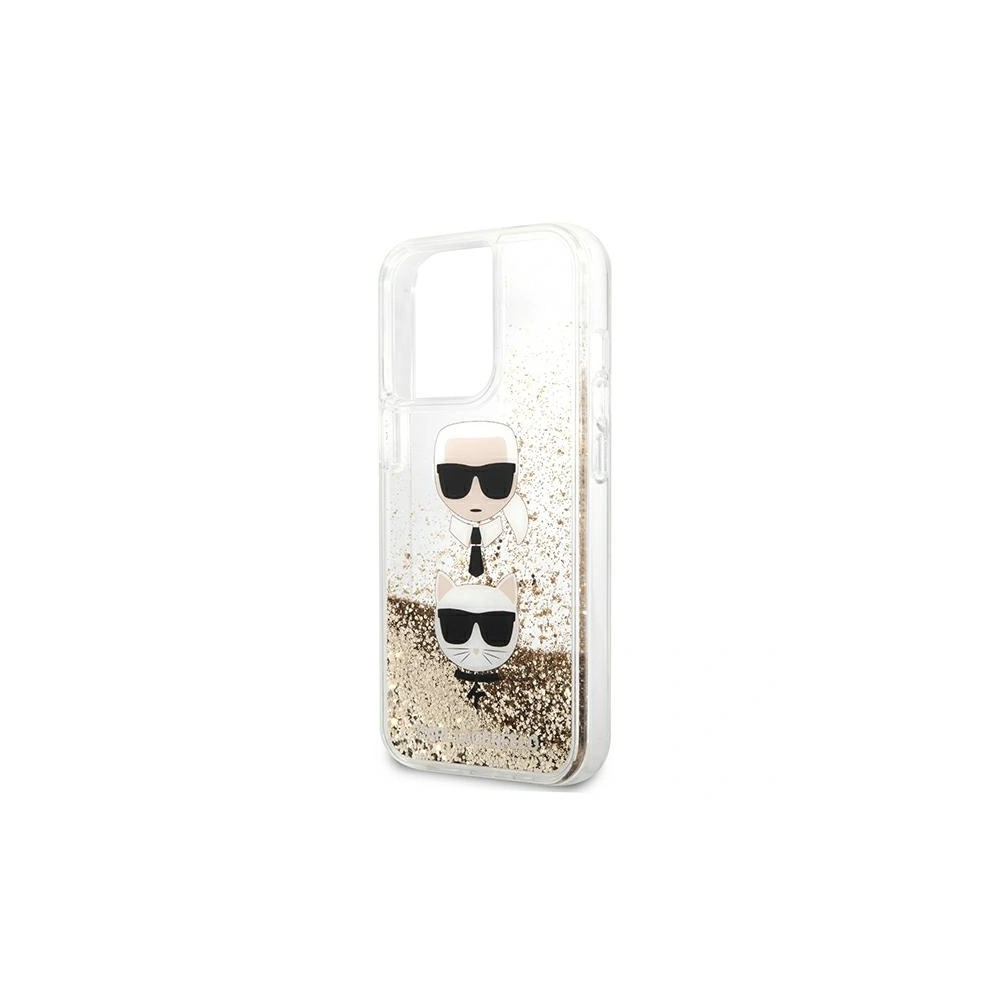 Hurtownia GSM - Etui Karl Lagerfeld KLHCP13XKICGLD Apple iPhone 13 Pro Max zlatý/gold hardcase Liquid Glitter Karl&Choupette Head - KLD741GLD - {ean13} - Hurt