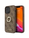 Case Guess GUHCP13X4GMRBR Apple iPhone 13 Pro Max braun/brown Hardcase 4G mit Ringständer