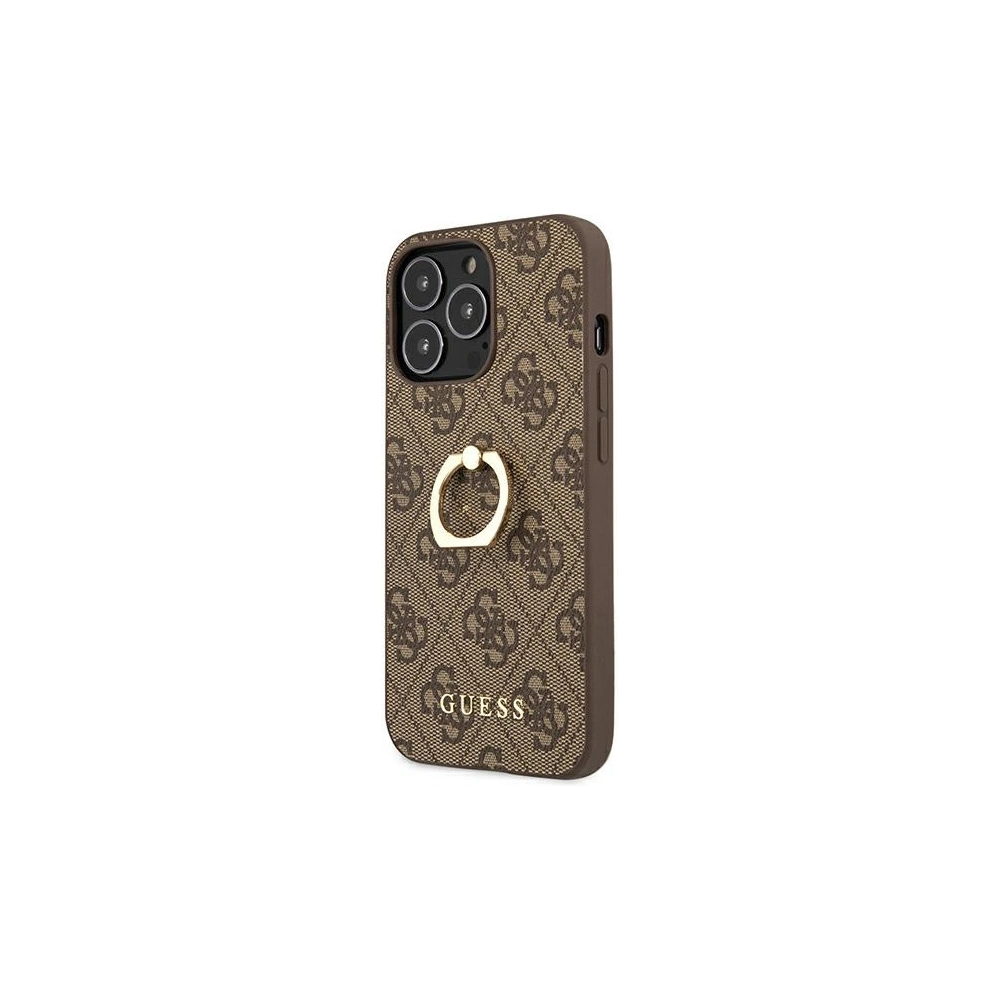 Hurtownia GSM - Etui Guess GUHCP13X4GMRBR Apple iPhone 13 Pro Max brązowy/brown hardcase 4G with ring stand - GUE1386BR - {ean13} - Hurt