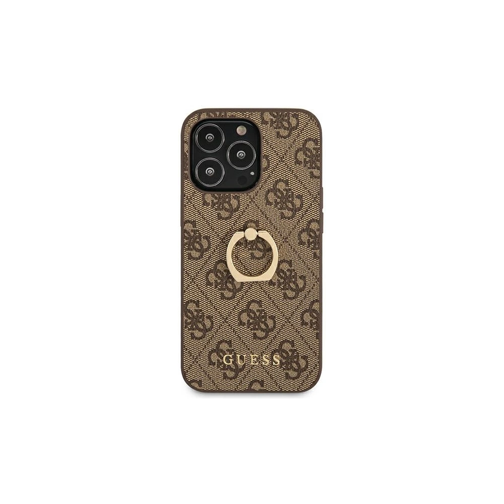 Hurtownia GSM - Etui Guess GUHCP13X4GMRBR Apple iPhone 13 Pro Max brązowy/brown hardcase 4G with ring stand - GUE1386BR - {ean13} - Hurt