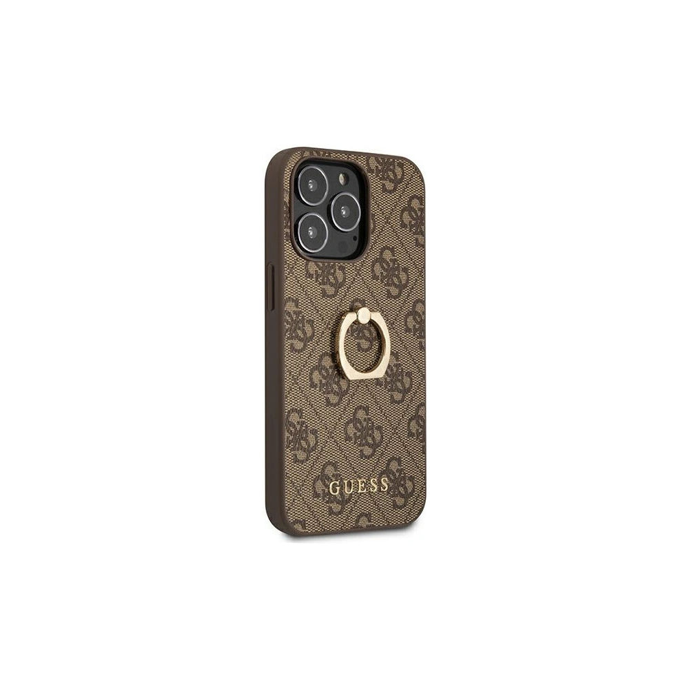 Hurtownia GSM - Etui Guess GUHCP13X4GMRBR Apple iPhone 13 Pro Max brązowy/brown hardcase 4G with ring stand - GUE1386BR - {ean13} - Hurt