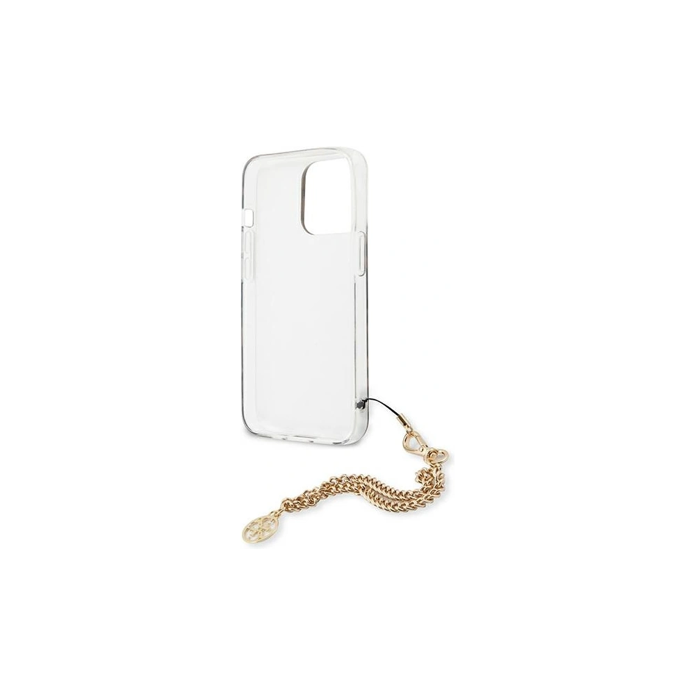 Wholesale Guess GUHCP13XKBSLEO Apple iPhone 13 Pro Max Leopard hardcase Gold Chain - GUE1389 - {ean13} - Hurt