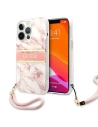 Etui Guess GUHCP13XKMABPI Apple iPhone 13 Pro Max różowy/pink hardcase Marble Strap Collection