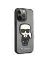Hurtownia GSM - Etui Karl Lagerfeld KLHCP13XOKPG Apple iPhone 13 Pro Max srebrny/silver hardcase Saffiano Ikonik Karl`s Patch - KLD742SLV - {ean13} - Hurt