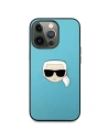 Hurtownia GSM - Etui Karl Lagerfeld KLHCP13XPKMB Apple iPhone 13 Pro Max niebieski/blue hardcase Leather Ikonik Karl`s Head Metal - KLD743BLU - {ean13} - Hurt
