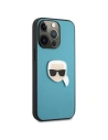 Hurtownia GSM - Etui Karl Lagerfeld KLHCP13XPKMB Apple iPhone 13 Pro Max niebieski/blue hardcase Leather Ikonik Karl`s Head Metal - KLD743BLU - {ean13} - Hurt