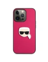 Hurtownia GSM - Etui Karl Lagerfeld KLHCP13XPKMP Apple iPhone 13 Pro Max różowy/pink hardcase Leather Ikonik Karl`s Head Metal - KLD745PNK - {ean13} - Hurt